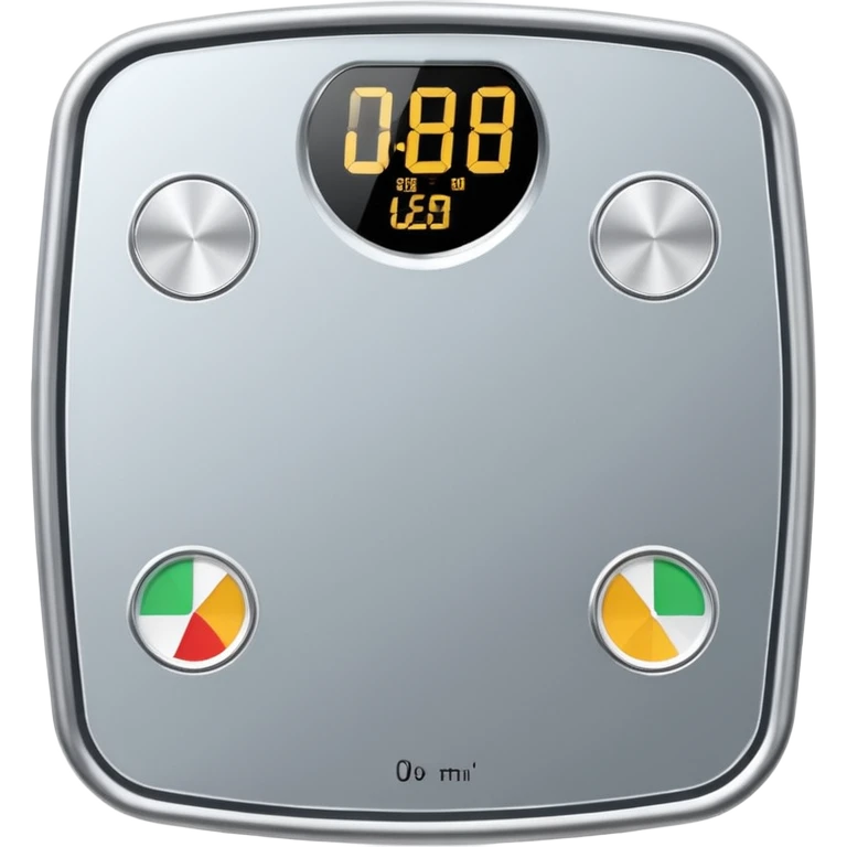 Digital weight scale with 0:00 on it emoji