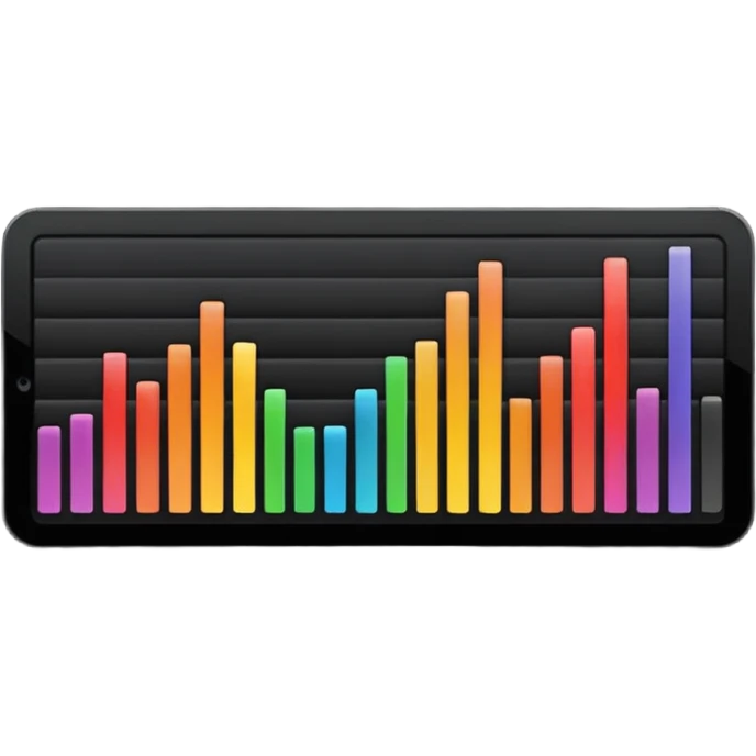 full black audio spectrum, the spectrum is black emoji