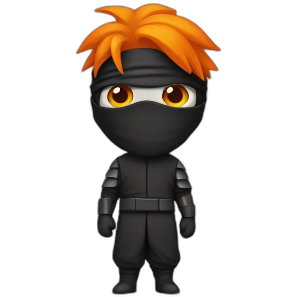 poisson ninja with a orange hair guy emoji