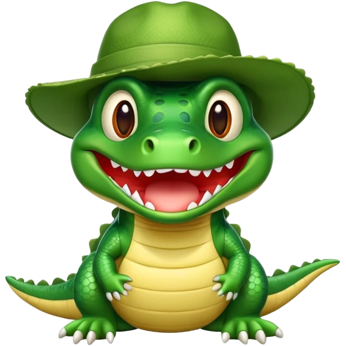 Cocodrilo con gorro emoji