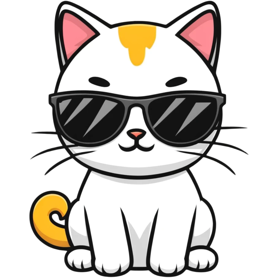 Cat with sunglasses emoji