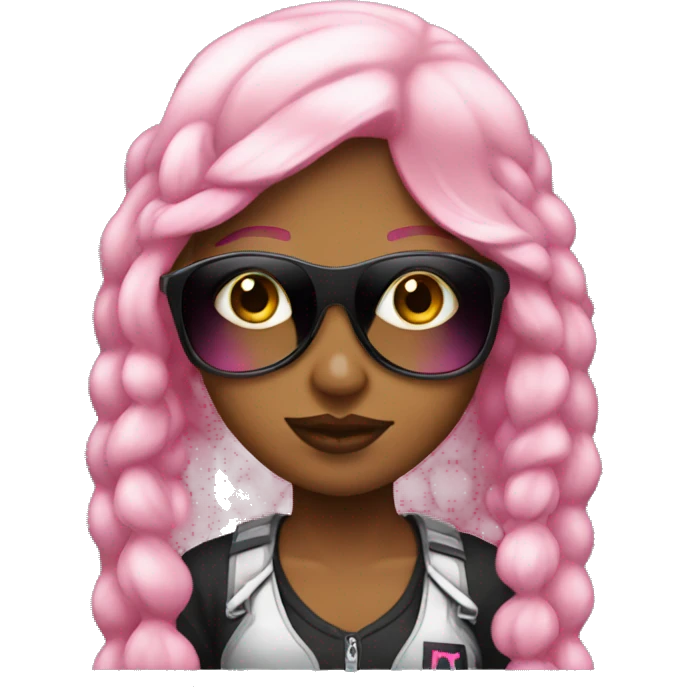 pink gangsta girl emoji