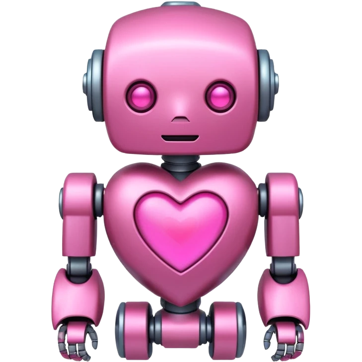 pink robot heart emoji