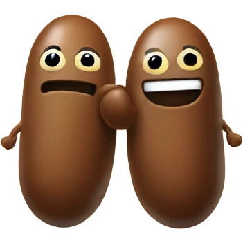 Two beans holding hands  emoji