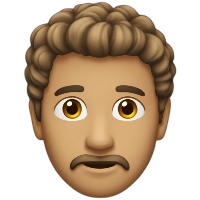 Hombre  pelo castaño corto 50 emoji