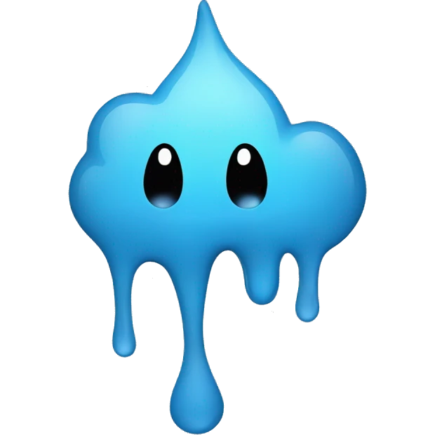 PP with fluid dripping emoji