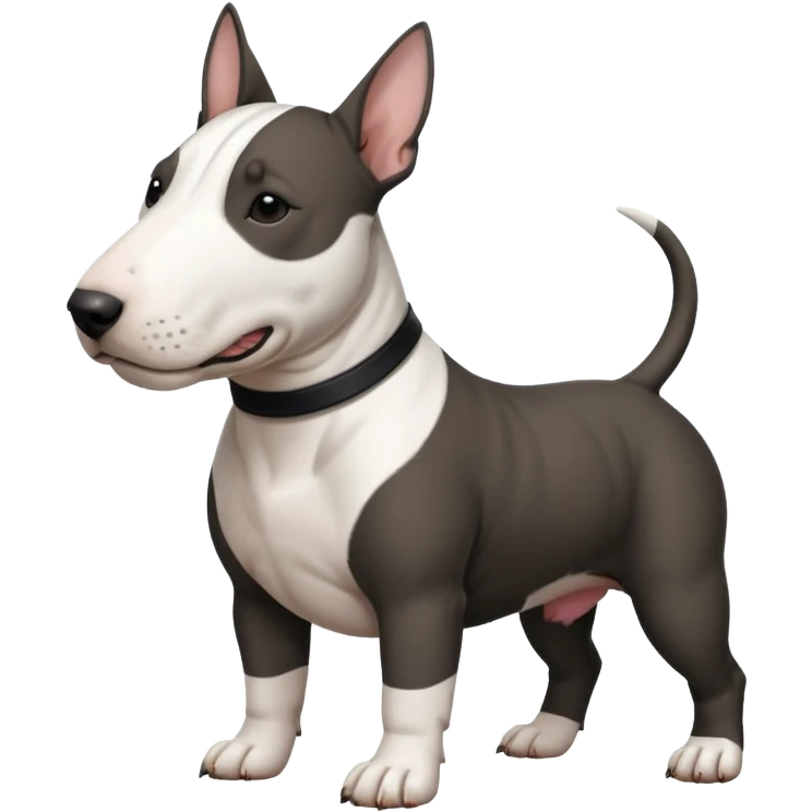 black Bull terrier emoji