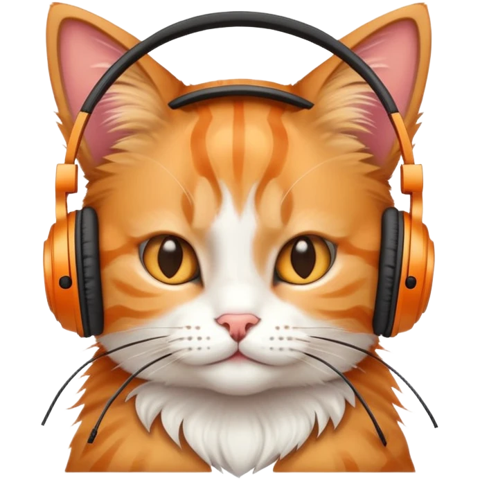 Cat with headphones  emoji