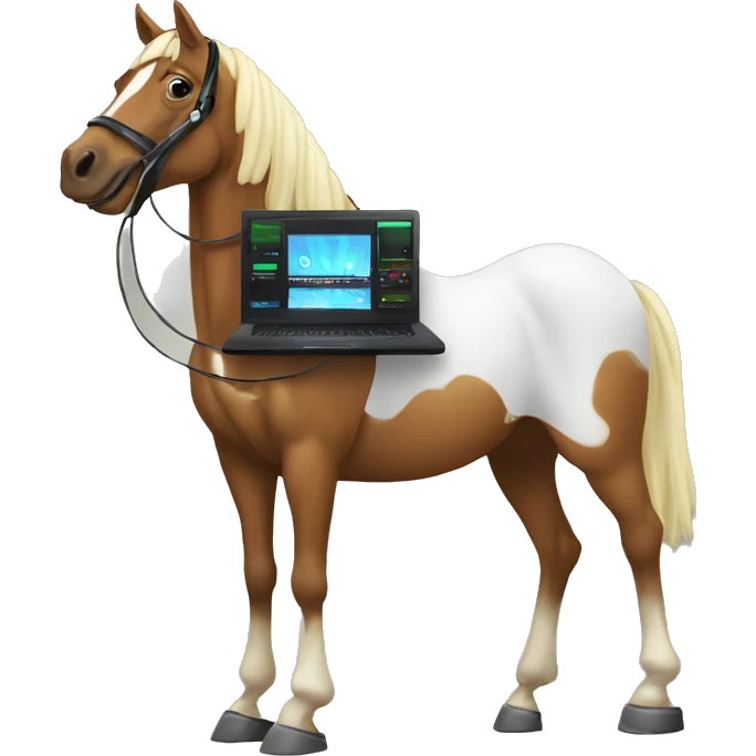 horse playing as DJ emoji