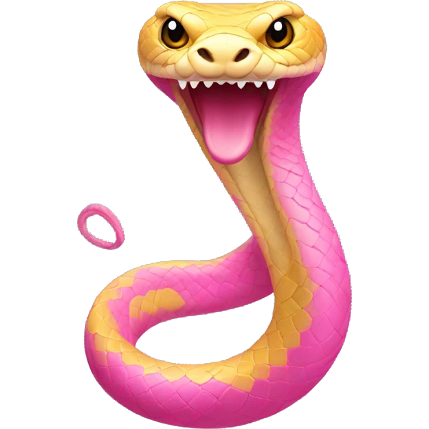 pink and gold snake emoji