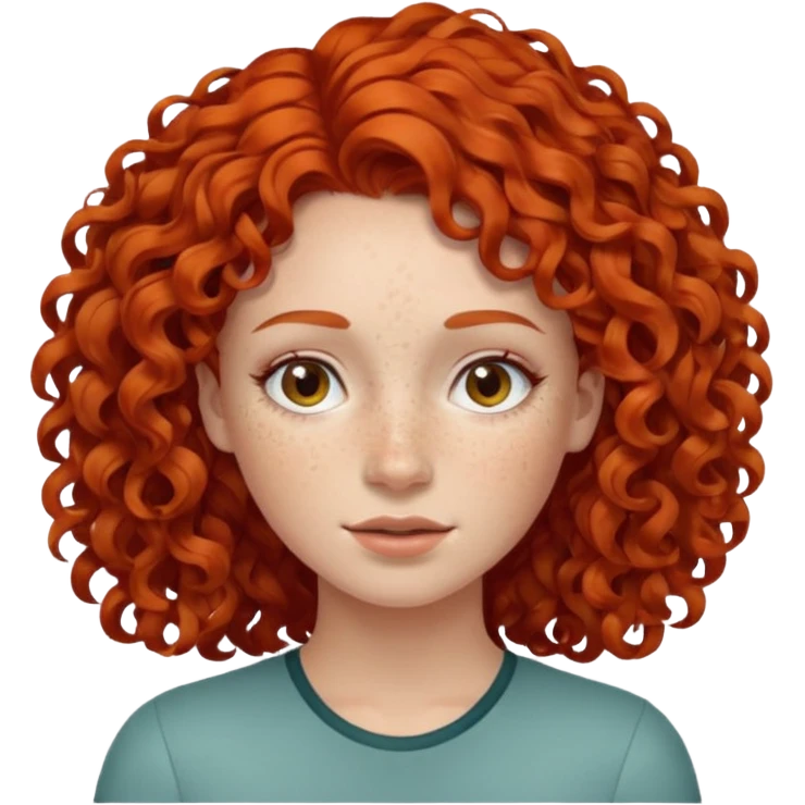 female curly red hair emoji