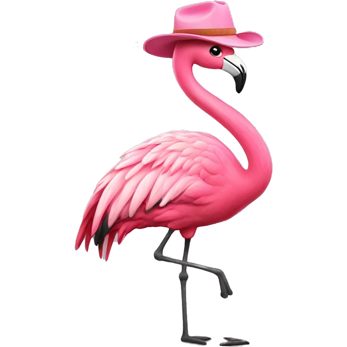 Flamingo in cowboy emoji