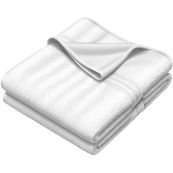 white hotel room towel emoji