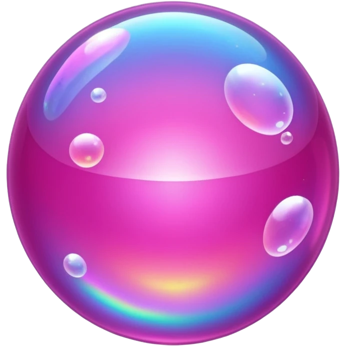pink fuchsia sparkling shiny bubble emoji