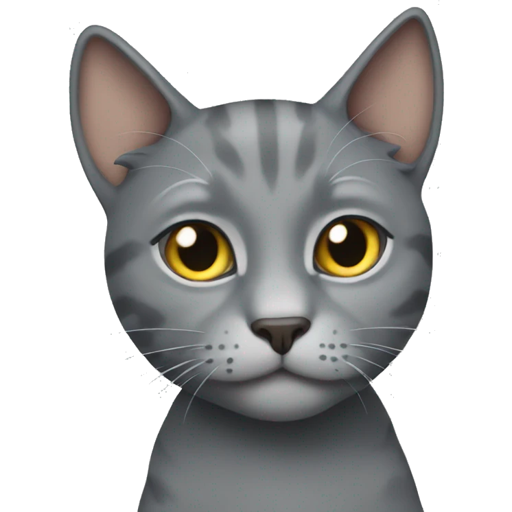 Grey cat emoji