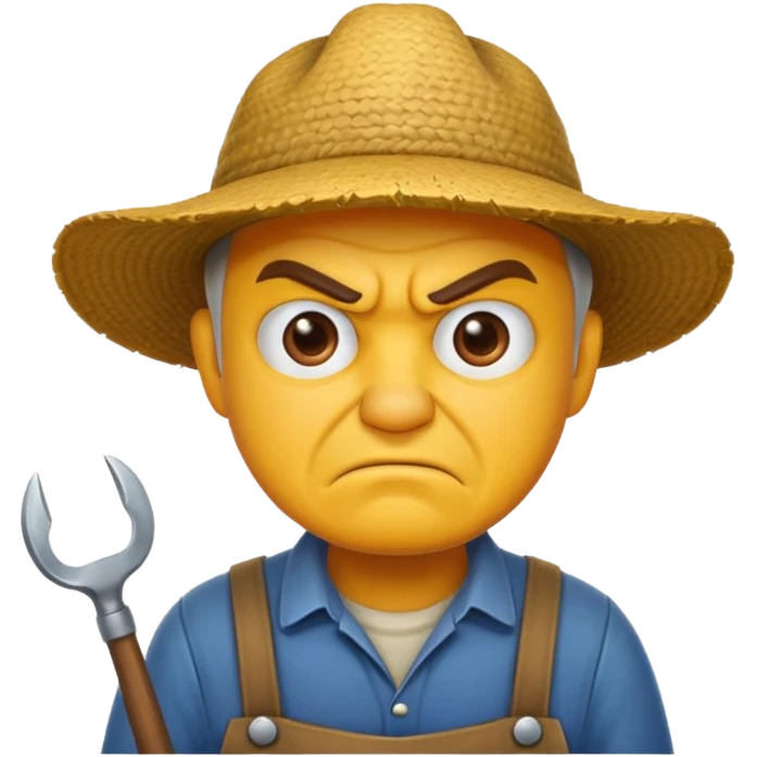 angry farmer  emoji