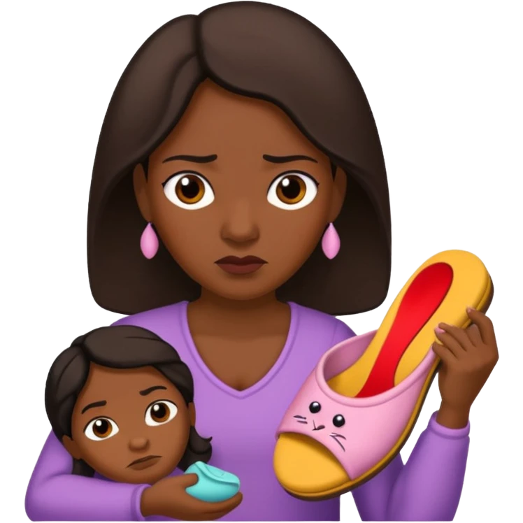 Terlik fırlatan anne emoji