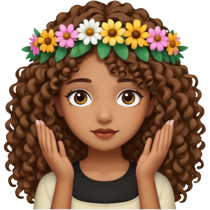 Brown girl aesthetic emoji