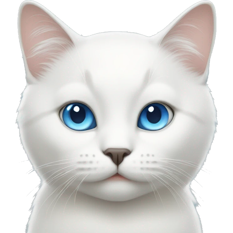 white cat with blue eyes  emoji