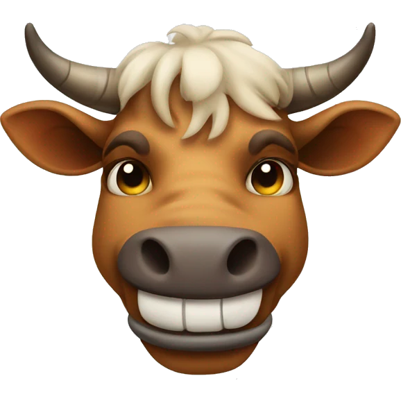minotaur cow smirking emoji