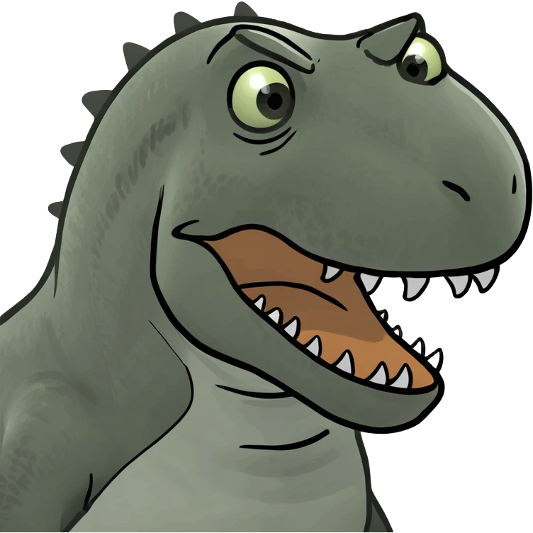 Tyrannosaurus Rex with Grey hair emoji