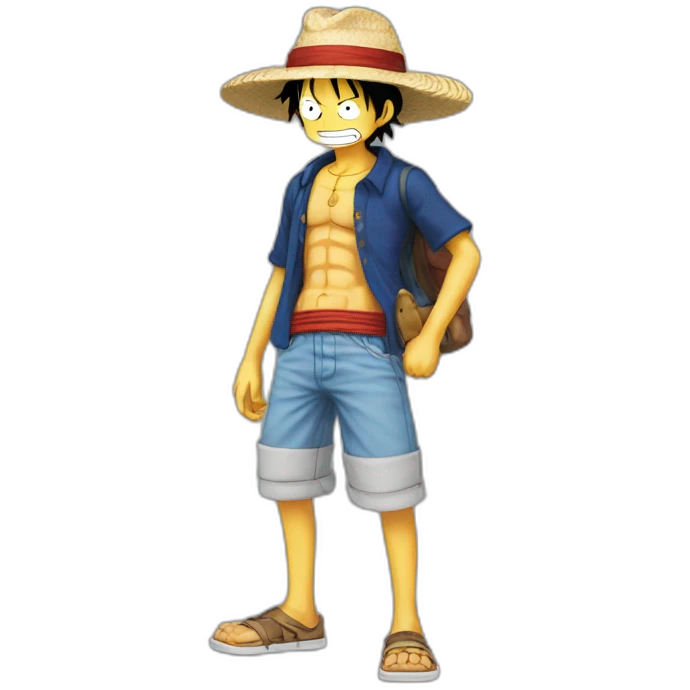 Luffy at Simpson  emoji