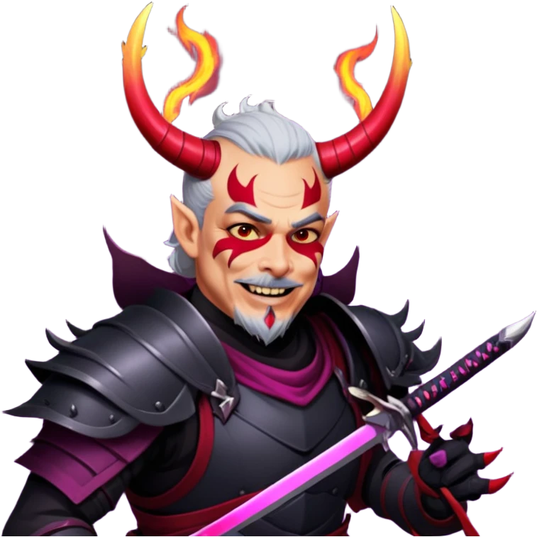 Demon-Horned Warrior emoji