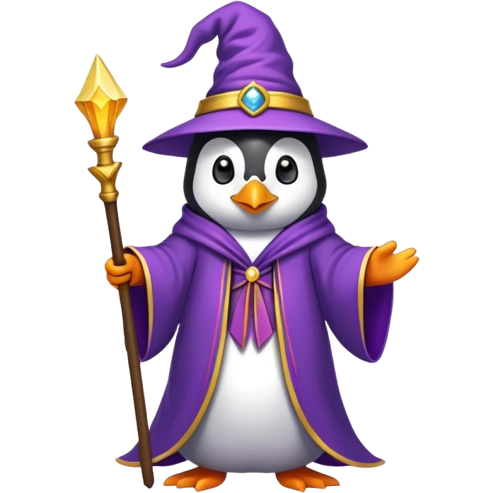 Penguin Wizard emoji
