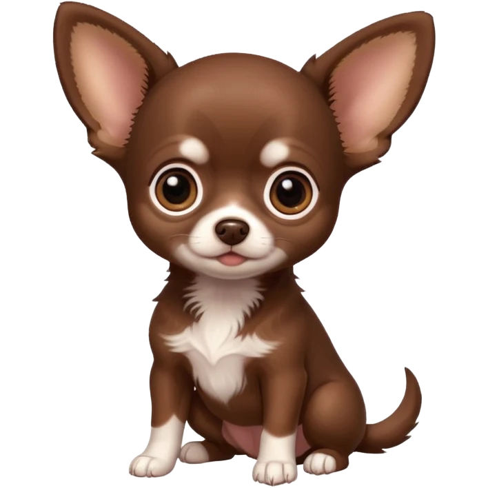 Generate an emoji of a chocolate-colored Chihuahua puppy emoji