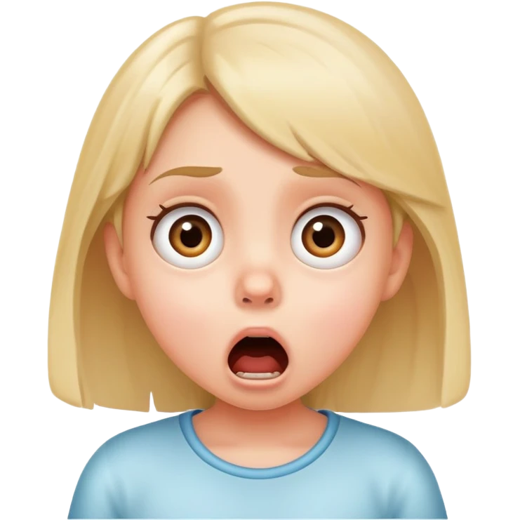 a schocked little girl emoji