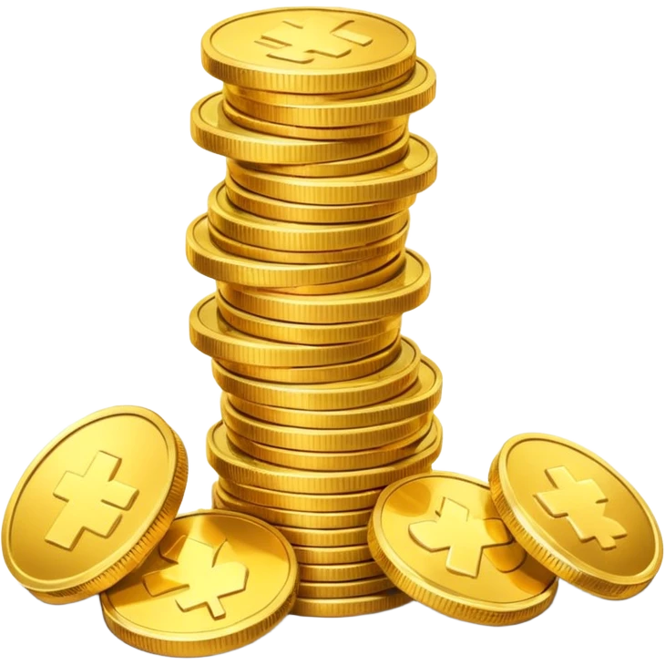 stack of coins growing taller emoji