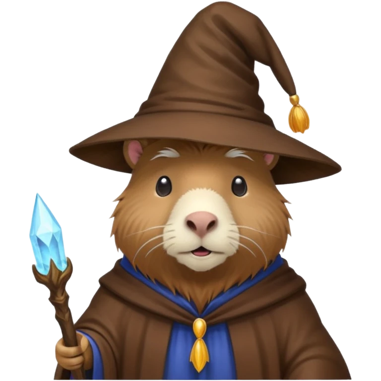 Cute capybara wizard emoji