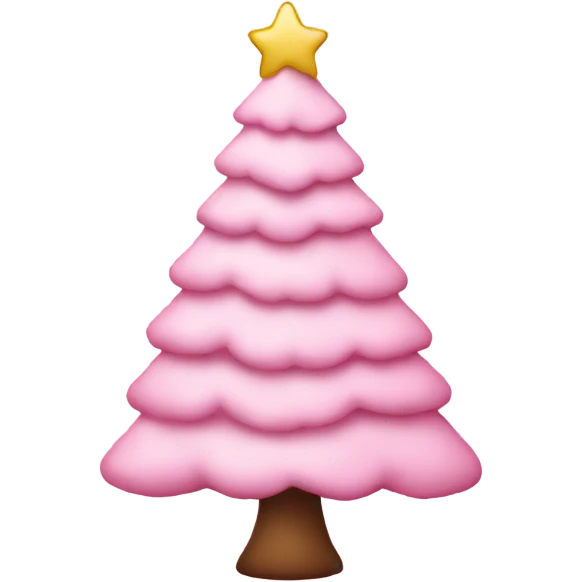 Make a baby pink Christmas tree emoji