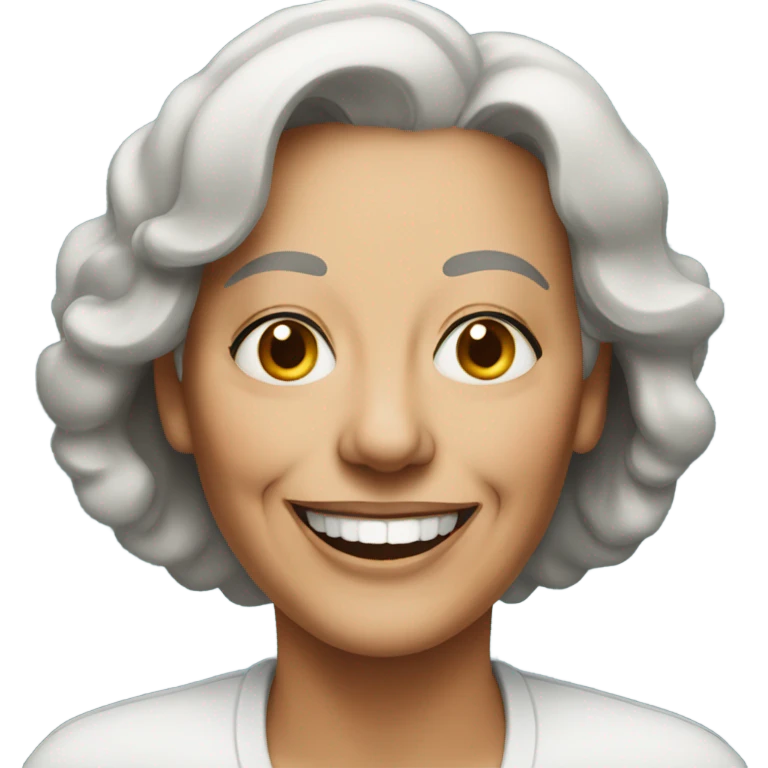 smiling older woman portrait emoji