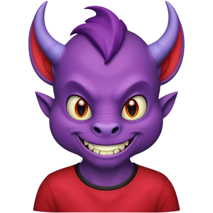 purple face devil with shirt emoji
