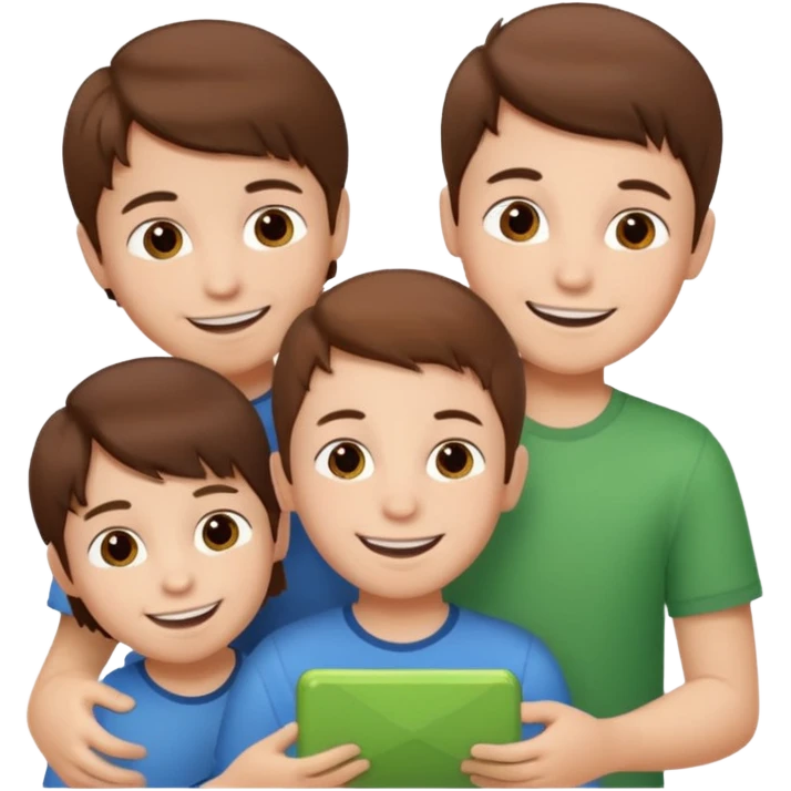 Boy with 2 kids emoji