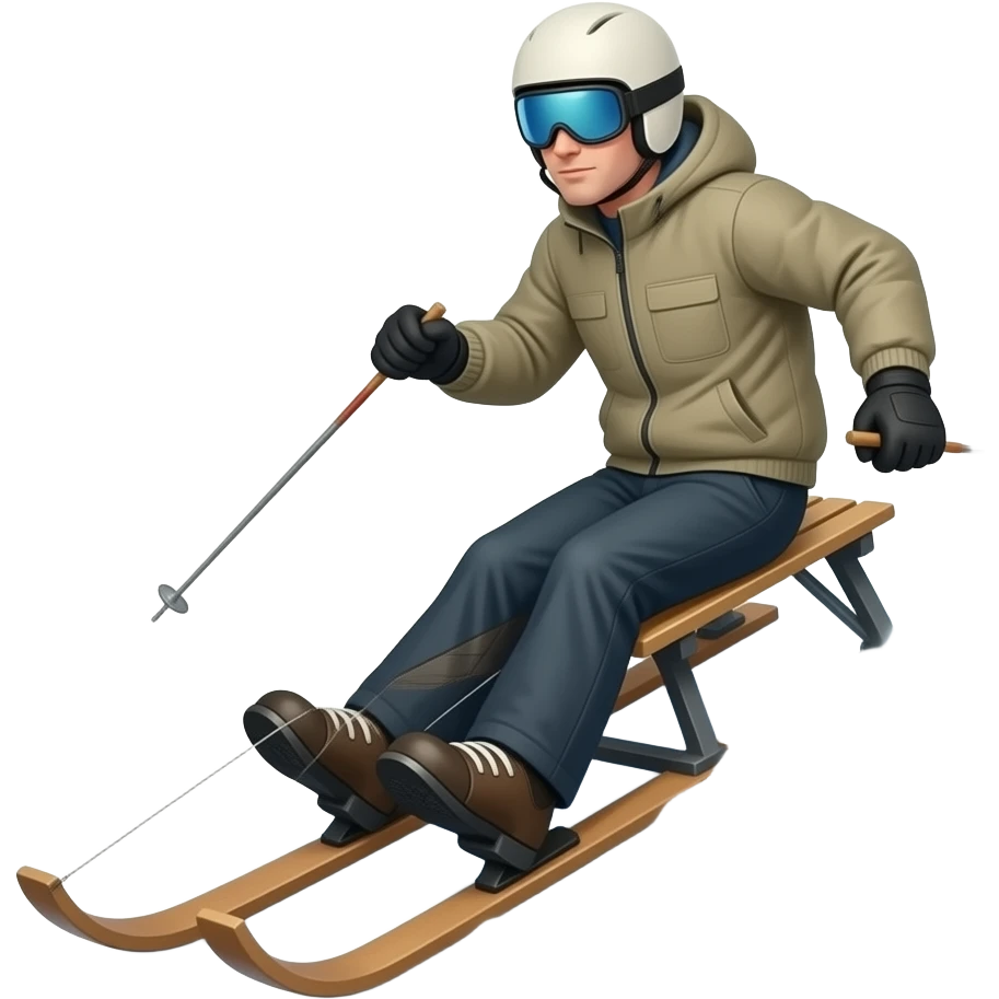 sledding down hill emoji