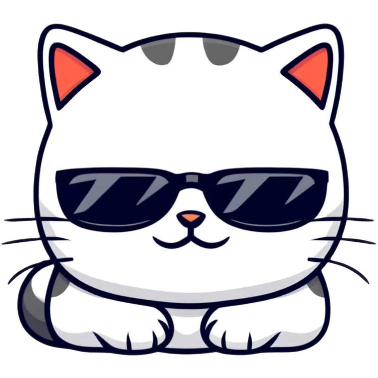 Cat with sunglasses emoji