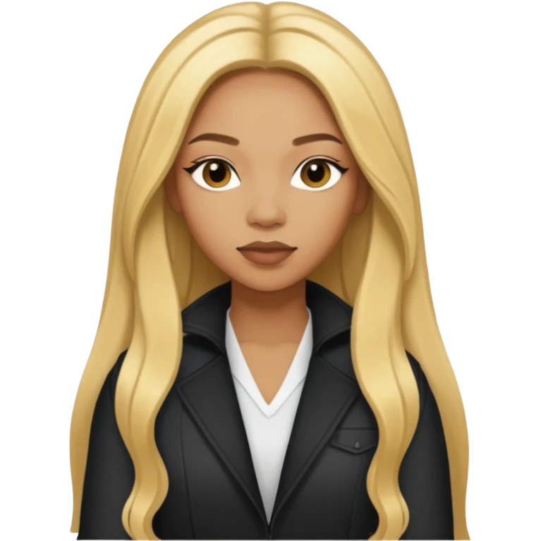 Shamari Fears-DeVoe from Blaque with long golden blonde hair emoji