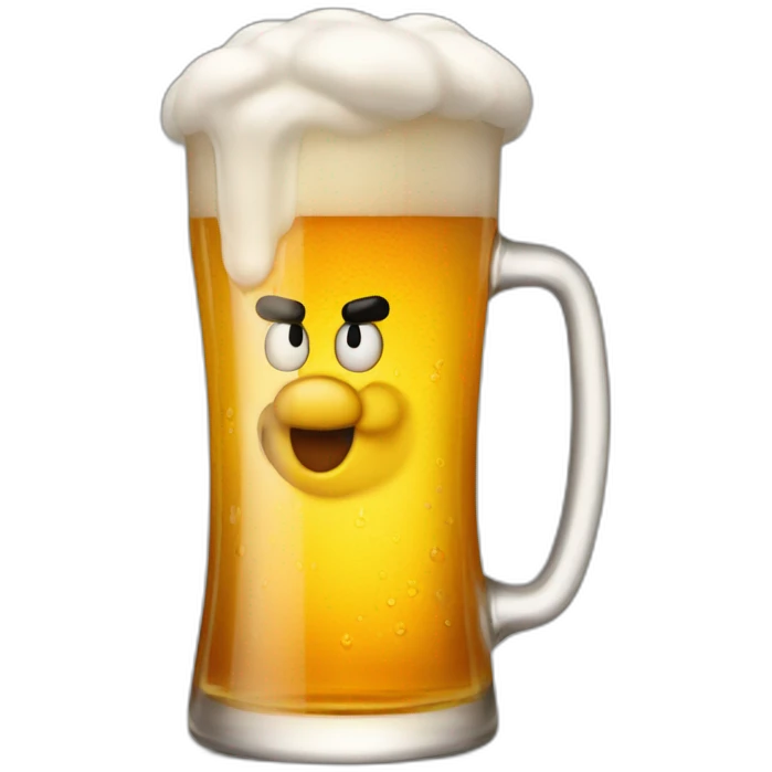 Mario drink beer emoji