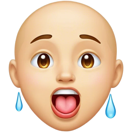 tears of joy face with tongue out emoji