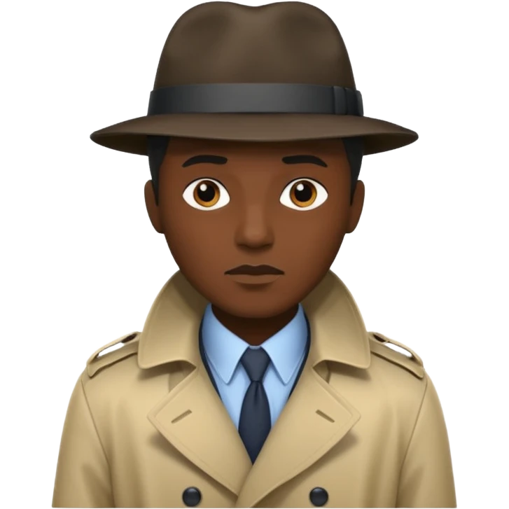 detective, black emoji