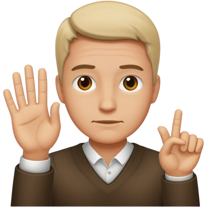 Man no decision gesture emoji