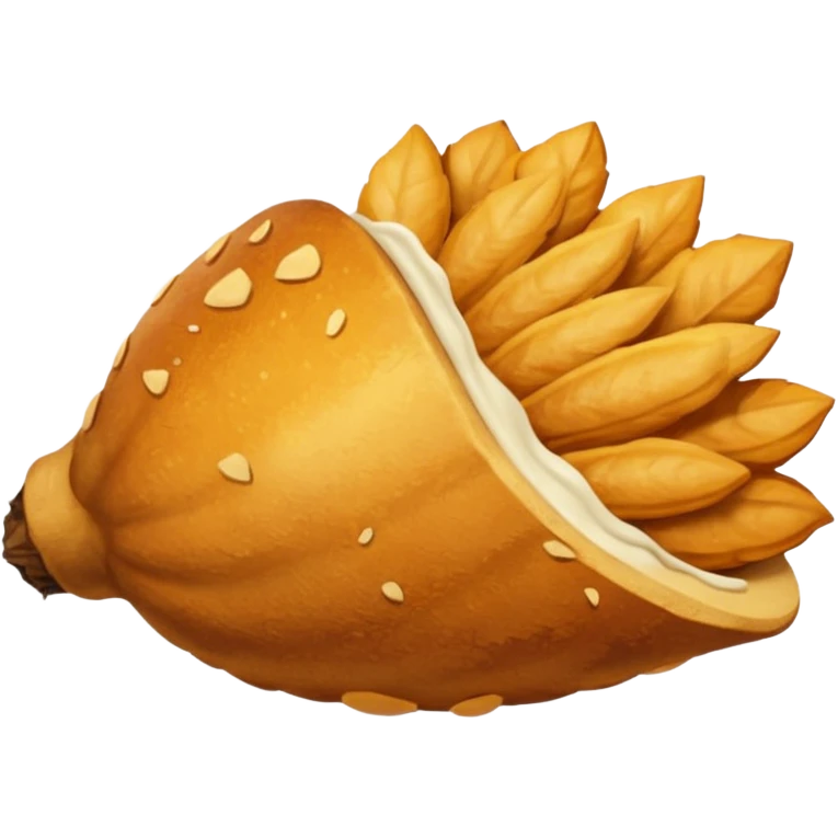 cornulete cu rahat si zahar pudra peste emoji