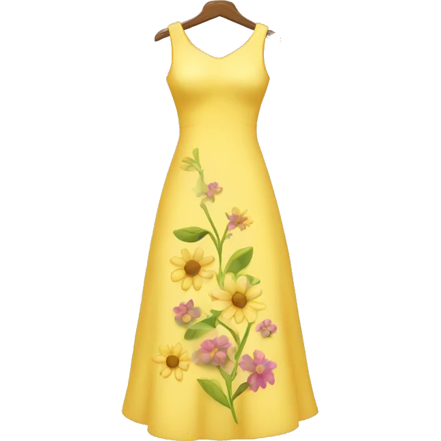 yellow dress with flowers emoji