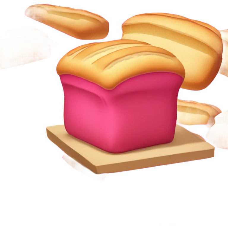 Hot pink loaf of bread emoji