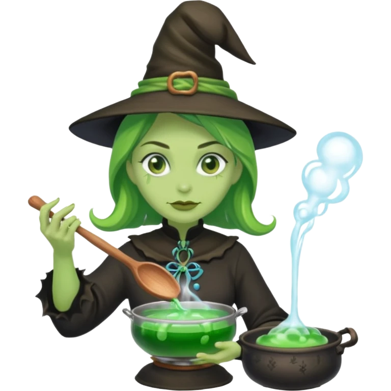 green witch cooking potion emoji