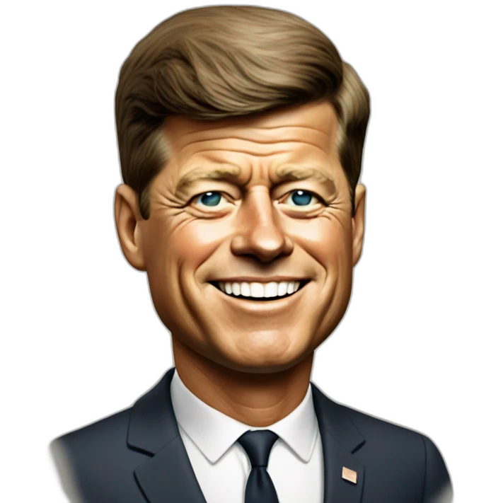 John F kennedy caricature emoji