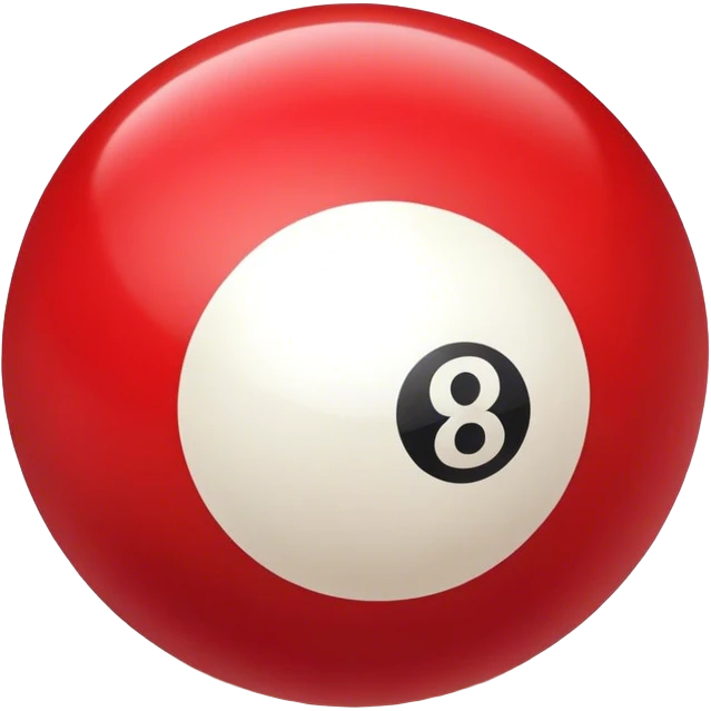 red billiard ball emoji
