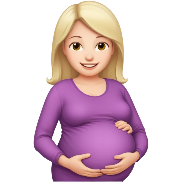 heavily pregnant woman emoji